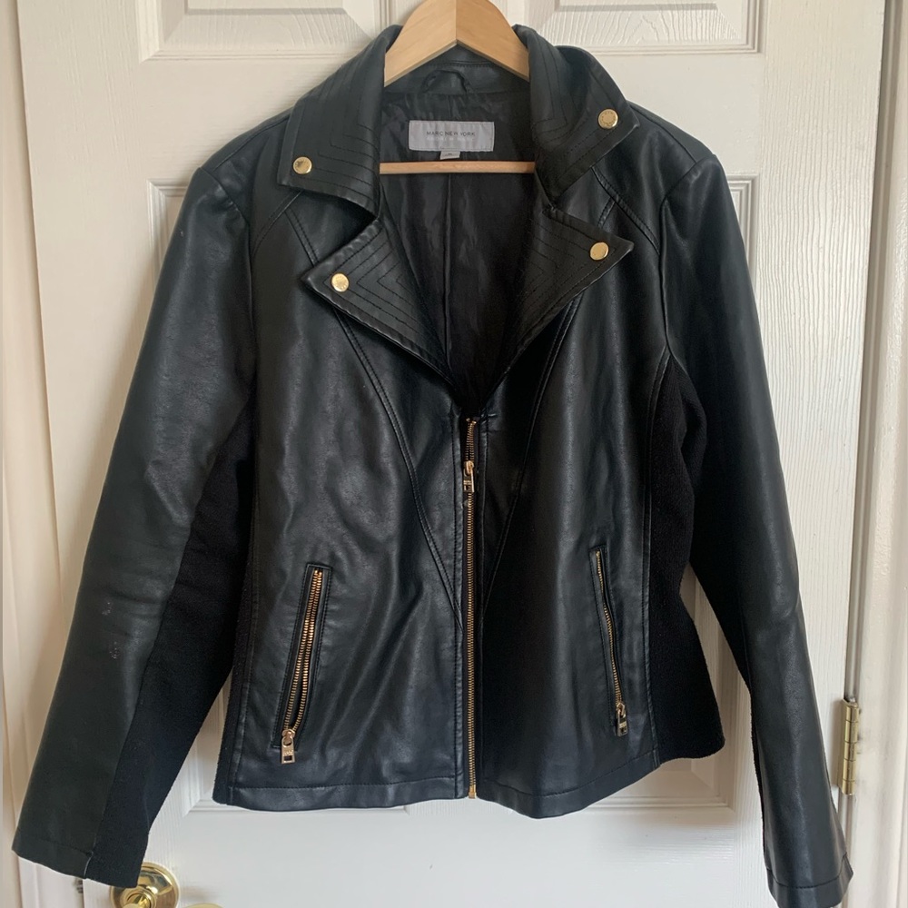 Women’s Marc Jacobs Faux Leather Moto Jacket XL